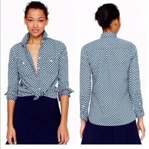 J. Crew Flower bud chambray button up shirt. 12